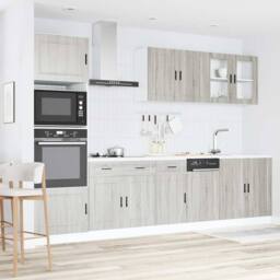 Berkfield Home 7 Piece Kitchen Cabinet Set Kalmar Grey Sonoma Engineered Wood - thumbnail 3