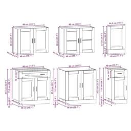 Berkfield Home 7 Piece Kitchen Cabinet Set Kalmar Grey Sonoma Engineered Wood - thumbnail 9