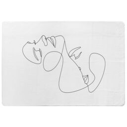 Benjamin Tate Design Man & Woman Touch By One Line Designer Rug in Natural - Size: Large - thumbnail 1