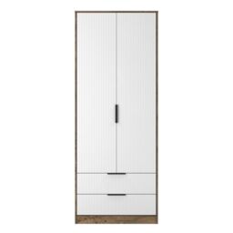 Ready Assembled 2 U Denver 2 Door 2 Drawer Wardrobe (Ready Assembled) in Dark Brown - thumbnail 2