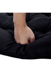 Living and Home 120cm W x 50cm D Waterproof Bench Seat Cushion in Black - Size: 120 cm W x 50 cm D - thumbnail 4