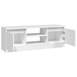 Berkfield Home TV Cabinet with Door White 102x30x36 cm - Size: 102 x 30 x 36 cm - thumbnail 6
