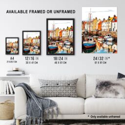 Artery8 Scotland Fishing Harbour Boats Acrylic Artwork Anstruther Harbour Fife 1965 Unframed Wall Art Print Poster Home Decor Premium - thumbnail 3