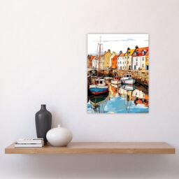 Artery8 Scotland Fishing Harbour Boats Acrylic Artwork Anstruther Harbour Fife 1965 Unframed Wall Art Print Poster Home Decor Premium - thumbnail 4