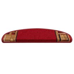 Berkfield Home Stair Mats Self-adhesive 5 pcs 65x21x4 cm Red - Size: Medium - thumbnail 1