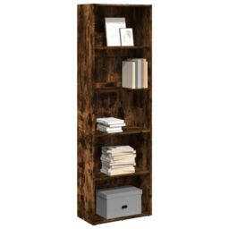 Berkfield Home Bookcase Smoked Oak 60x30x189 cm Engineered Wood in Brown - Size: 60 x 30 x 189 cm - thumbnail 1