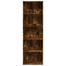 Berkfield Home Bookcase Smoked Oak 60x30x189 cm Engineered Wood in Brown - Size: 60 x 30 x 189 cm - thumbnail 4