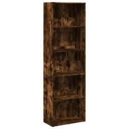 Berkfield Home Bookcase Smoked Oak 60x30x189 cm Engineered Wood in Brown - Size: 60 x 30 x 189 cm - thumbnail 2
