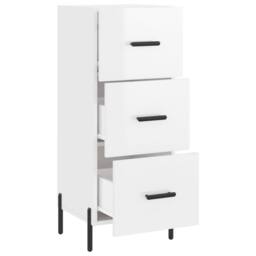 Berkfield Home Sideboard High Gloss White 34.5x34x90 cm Engineered Wood - thumbnail 5