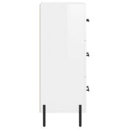 Berkfield Home Sideboard High Gloss White 34.5x34x90 cm Engineered Wood - thumbnail 7