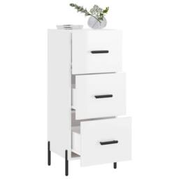 Berkfield Home Sideboard High Gloss White 34.5x34x90 cm Engineered Wood - thumbnail 4