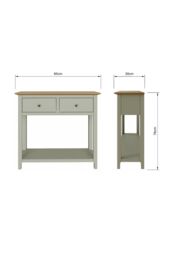 FWStyle 2 Drawer Sage Green Dressing Table Large Bedroom Furniture Modern - thumbnail 5