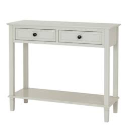 Lemon Pavilion Furniture and Decor Belmont Collection 2 Drawer Console Table - L33 x W90 x H80 cm - White - thumbnail 1