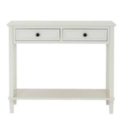 Lemon Pavilion Furniture and Decor Belmont Collection 2 Drawer Console Table - L33 x W90 x H80 cm - White - thumbnail 2