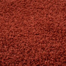 THE RUGS Terra Plain Soft High Pile Shaggy Rugs & Runners Living Room Bedroom in Terracotta - Size: 120 cm x 120 cm - thumbnail 3
