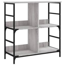 Berkfield Home Bookshelf Grey Sonoma 78.5x33x82 cm Engineered Wood - thumbnail 1