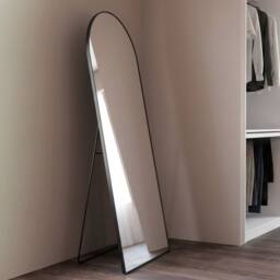 sweeek Aluminium floor mirror in Black - Size: 160 cm