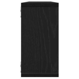 Berkfield Home Wall Cube Shelves 2 pcs Black Oak 100x15x30 cm Engineered Wood - Size: 100 x 15 x 30 cm - thumbnail 7