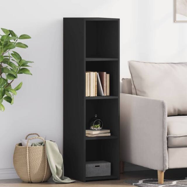 Berkfield Home Highboard Black 30x41x124 cm Engineered Wood - Size: 30 x 41 x 124 cm - image 1