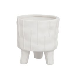 Orsina Versatile White Small Planter, Lightweight Large Garden Flower Pot, Stylish Design Planter For Plants - thumbnail 1