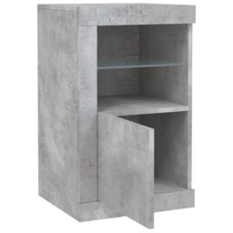 Berkfield Home Side Cabinet with LED Lights Concrete Grey Engineered Wood - thumbnail 6