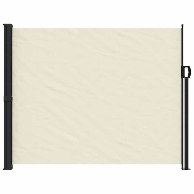 Berkfield Home Retractable Side Awning Cream 160x600 cm - image 1