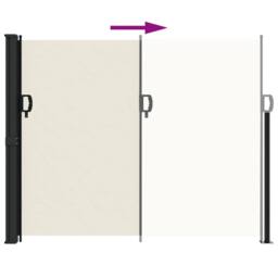 Berkfield Home Retractable Side Awning Cream 160x600 cm - thumbnail 5