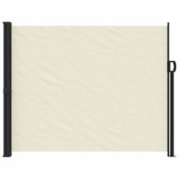 Berkfield Home Retractable Side Awning Cream 160x600 cm - thumbnail 1