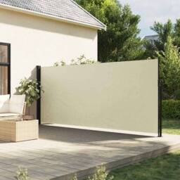 Berkfield Home Retractable Side Awning Cream 160x600 cm - thumbnail 2