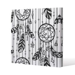 Benjamin Tate Design Black contour (Canvas Print) / 46 x 46 x 4cm in Natural - Size: 46 x 46 x 4 cm - thumbnail 1