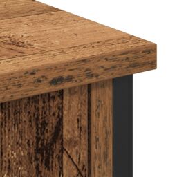 Berkfield Home TV Cabinet Artisan Oak 101x35x65 cm Engineered Wood & Steel in Brown - Size: 101 x 35 x 65 cm - thumbnail 7