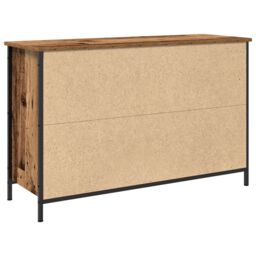 Berkfield Home TV Cabinet Artisan Oak 101x35x65 cm Engineered Wood & Steel in Brown - Size: 101 x 35 x 65 cm - thumbnail 6