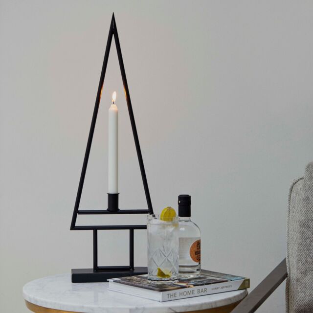 Ivyline Deco Table Top Tree Candle Holder H59cm W20cm in Black - image 1