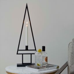 Ivyline Deco Table Top Tree Candle Holder H59cm W20cm in Black - thumbnail 1