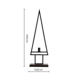 Ivyline Deco Table Top Tree Candle Holder H59cm W20cm in Black - thumbnail 4