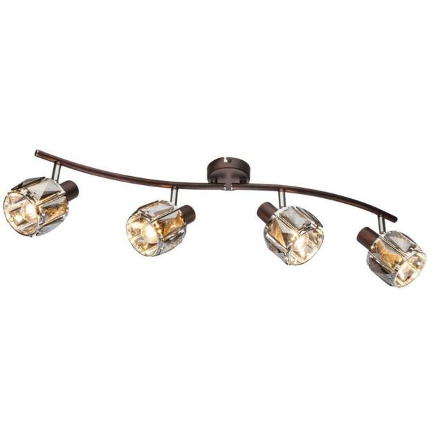 Netlighting Indiana Ceiling Spotlight Bar Bronze Colored 4x E14 - image 1