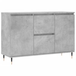 Berkfield Home Sideboard Concrete Grey 104x35x70 cm Engineered Wood - Size: 104 x 35 x 70 cm - thumbnail 2