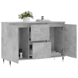 Berkfield Home Sideboard Concrete Grey 104x35x70 cm Engineered Wood - Size: 104 x 35 x 70 cm - thumbnail 4