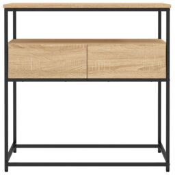 Berkfield Home Console Table Sonoma Oak 75x40x75 cm Engineered Wood in Brown - Size: 75 x 40 x 75 cm - thumbnail 6