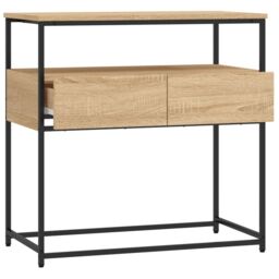 Berkfield Home Console Table Sonoma Oak 75x40x75 cm Engineered Wood in Brown - Size: 75 x 40 x 75 cm - thumbnail 5