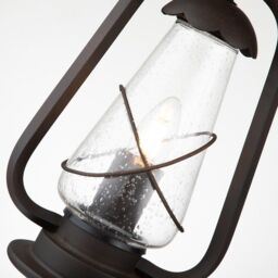 Netlighting Miners 1 Light Outdoor Ceiling Chain Lantern Old Bronze IP44 E14 in Brown - thumbnail 3