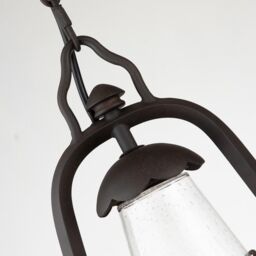 Netlighting Miners 1 Light Outdoor Ceiling Chain Lantern Old Bronze IP44 E14 in Brown - thumbnail 5