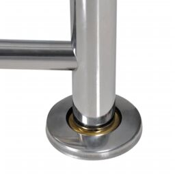 Berkfield Home Stainless Steel Towel Rack 2 Tubes in Silver - thumbnail 6