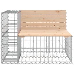 Berkfield Home Garden Bench Gabion Design 184x71x65.5 cm Solid Wood Pine in Brown - thumbnail 4