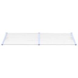 Berkfield Home Durable Door Canopy Grey & Transparent 239x90 cm Polycarbonate in Clear