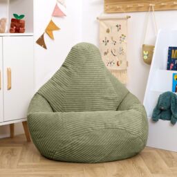 icon Kids Bean Bag, Dalton, Corduroy in Green - thumbnail 1
