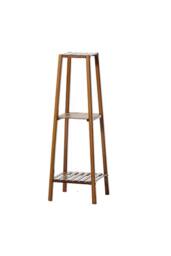 ExtraStar Vintage Solid Wood Tiered Plant Stand with Slatted Shelves in Brown - thumbnail 3