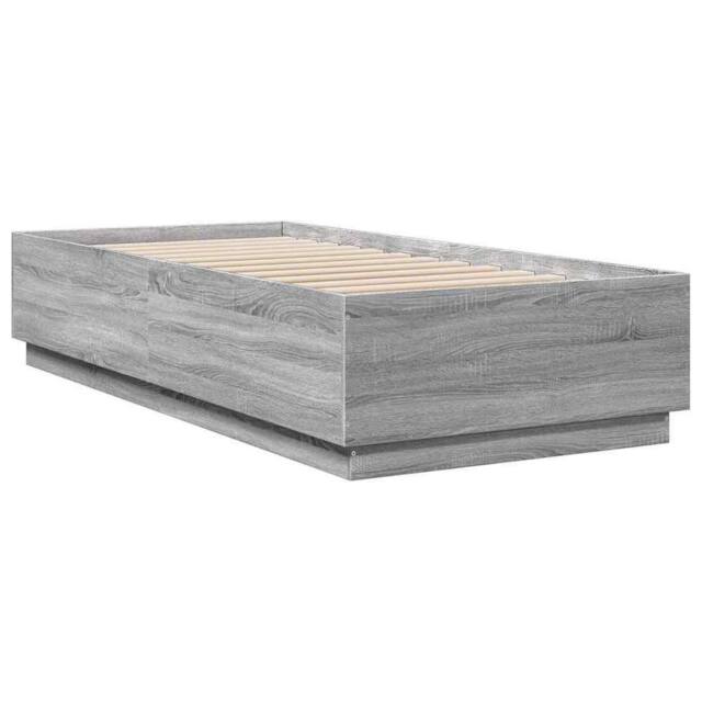 Berkfield Home Modern Bed Frame without Mattress Grey Sonoma 100x200 cm - image 1
