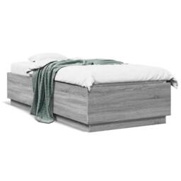 Berkfield Home Modern Bed Frame without Mattress Grey Sonoma 100x200 cm - thumbnail 3