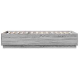 Berkfield Home Modern Bed Frame without Mattress Grey Sonoma 100x200 cm - thumbnail 5